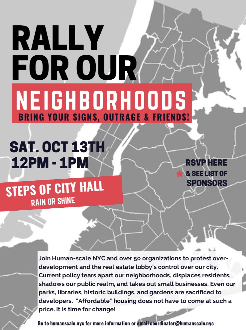 rally for our neighborhoods flyer